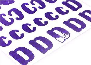 Folie alfabet klistermärken